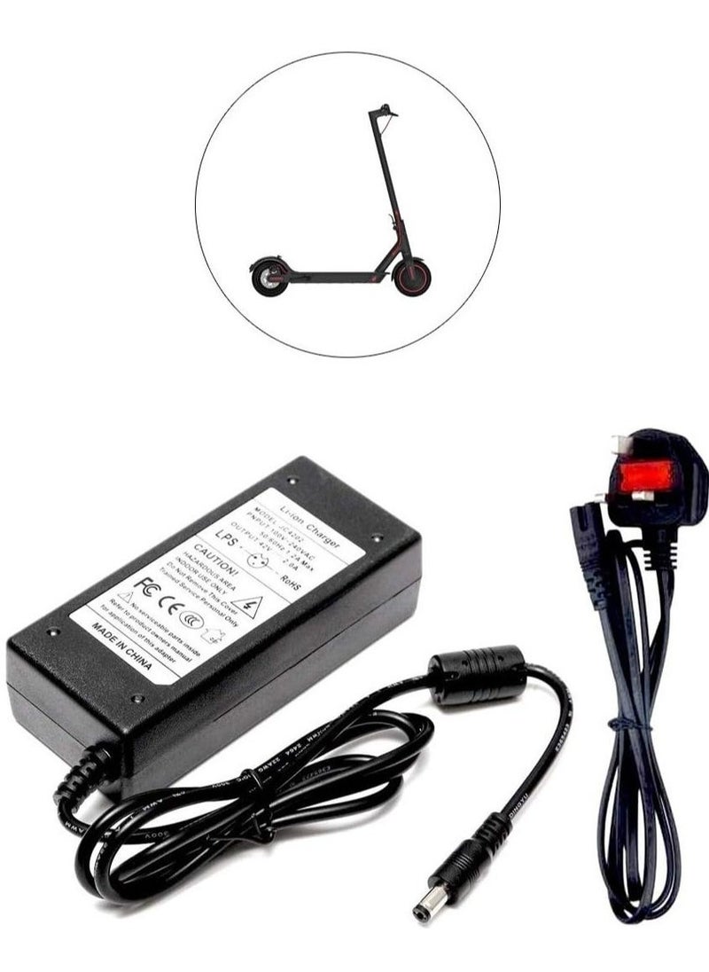 ELTRAZONE ELTRAZONE 42V 2A Electric Scooter Charger Adapter | Universal Fast Charging Battery Charger for Xiaomi Mijia M365, Ninebot ES1/ES2, and Other Electric Scooters | Efficient, Durable, Safe, and Lightweight Scooter Accessory  - Image 1