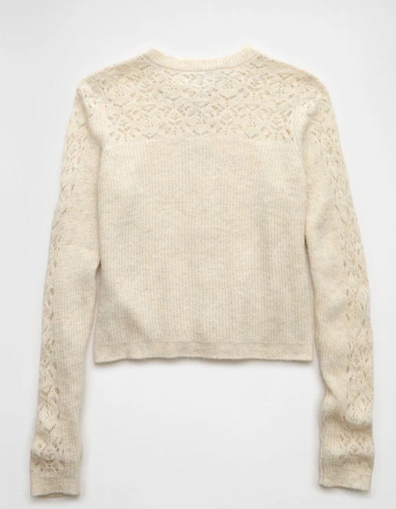 American Eagle AE Knit Lace Cardigan