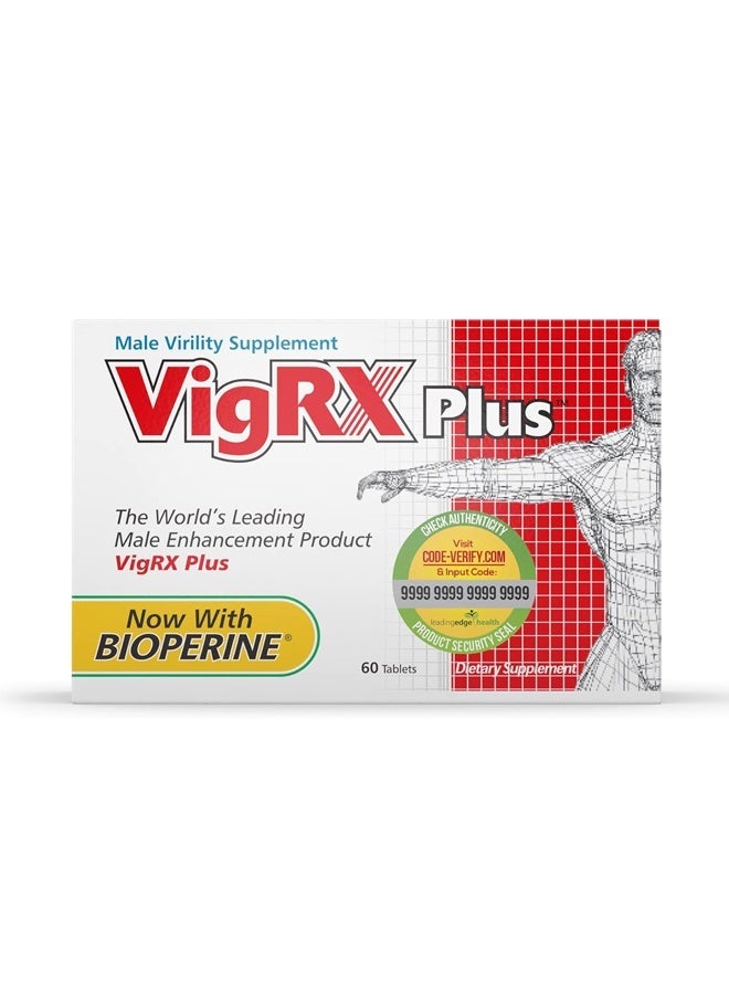 Vigrx Plus Dietary Supplement – 60 Tablets | Herbal & Nutrient Formula for Men | Daily Wellness Support - Image 1