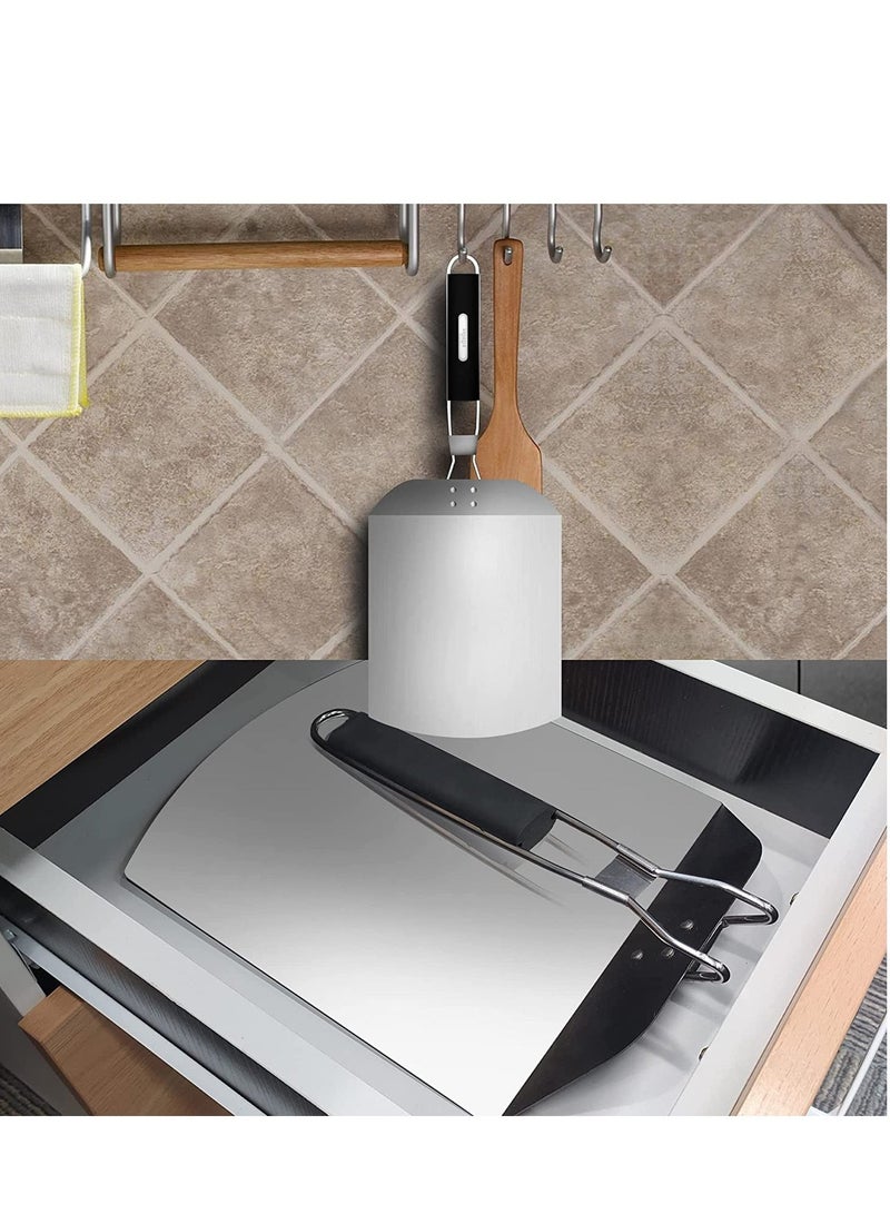 Y&D Pizza Turning Peel Shovel Lightweight Premium Metal Blade for Oven Paddle Stainless Steel Home Kitchen Restaurant Baking Cake 13 x 9.5 inch  - Image 4
