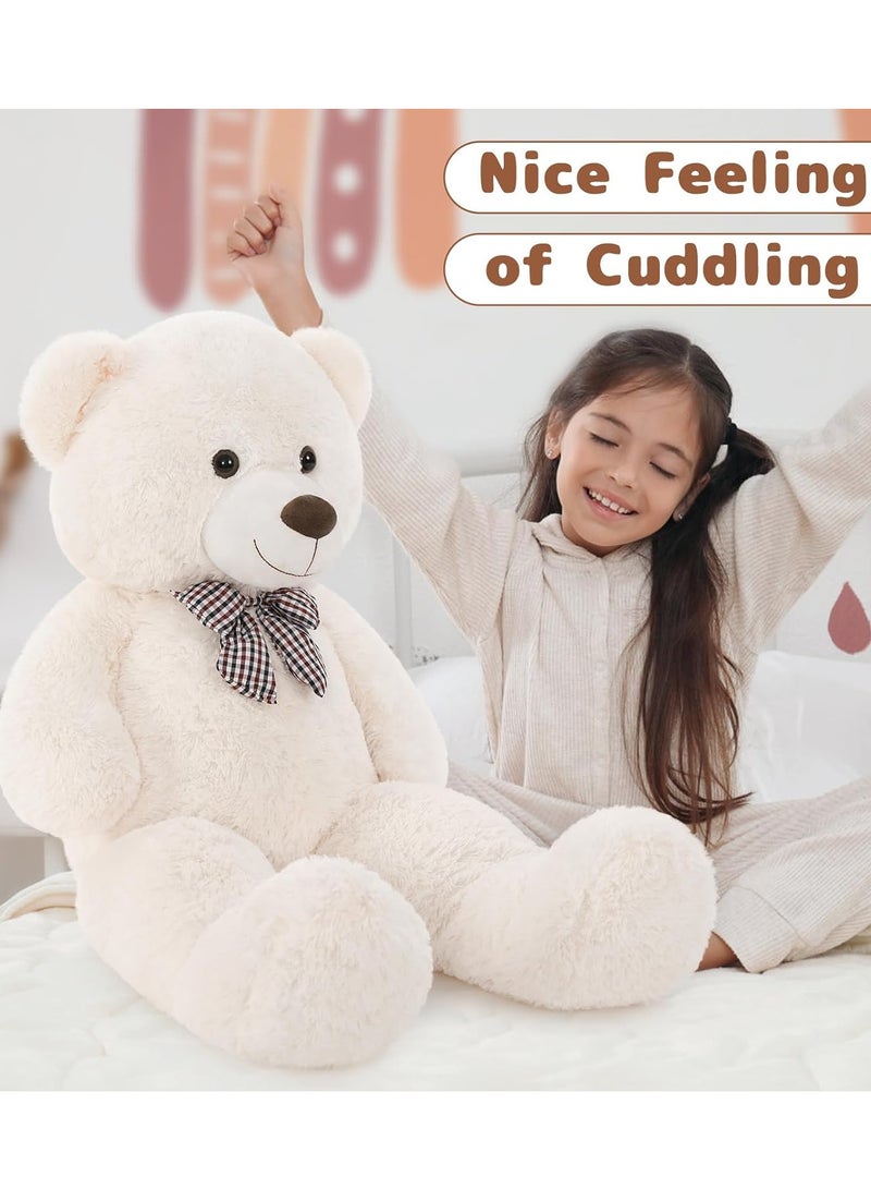 Relex Ultra Soft Teddy Bear, Lovely Stuffed bear with Skin Friendly Fabric, Chubby Bear Doll for Anniversary, Birthday Gift, 100cm - Image 5