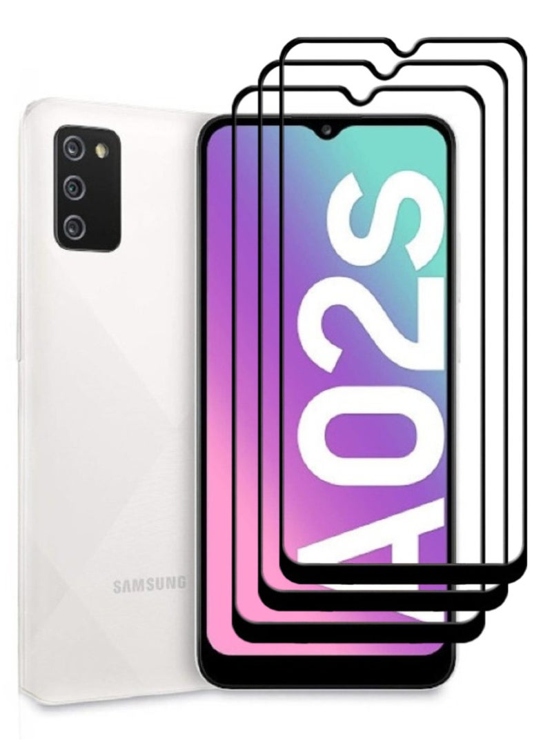 ACLIX 3 Pieces Antistatic ESD Dustproof Premium Quality High Definition Tempered Glass Screen Protector Designed For Samsung Galaxy A02s - Image 1