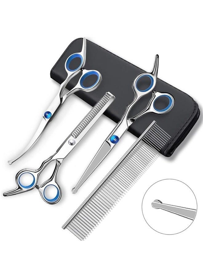 Generic 5-Piece Professional Barber Hair Cutting Accessories Set ，5 in 1 Premium Dog Grooming Scissors, Professional Dog Scissors for Grooming - Image 1