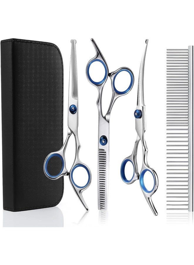 Generic 5-Piece Professional Barber Hair Cutting Accessories Set ，5 in 1 Premium Dog Grooming Scissors, Professional Dog Scissors for Grooming - Image 2