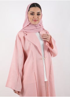 Indian linen fabric Hala Express Abayas, pink color