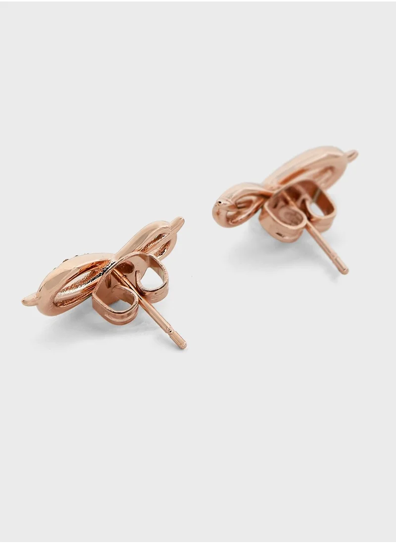 GUESS Pave Infinity Symbol Stud  Earrings