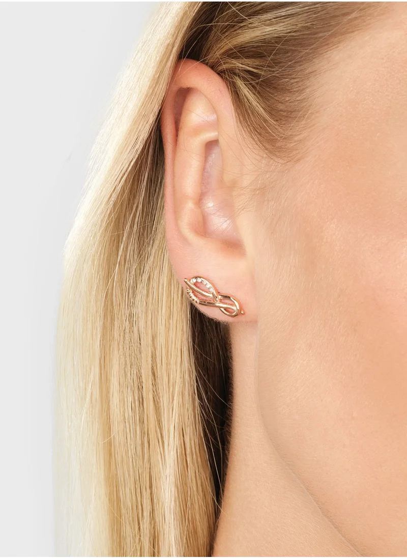 GUESS Pave Infinity Symbol Stud  Earrings
