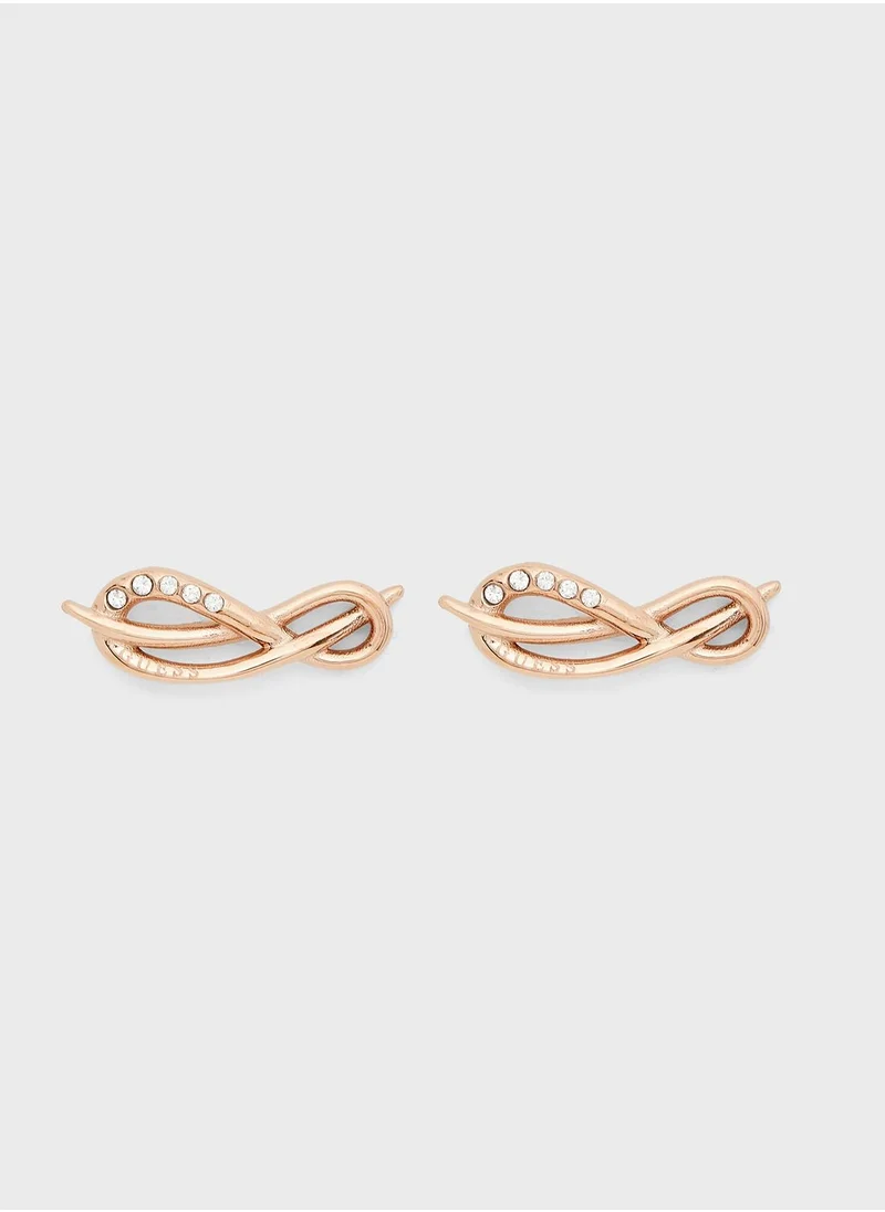 GUESS Pave Infinity Symbol Stud  Earrings