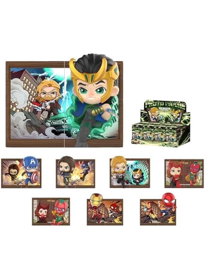 Arabest Disney Marvel Photo Frame Series Figures, Disney Marvel Blind Box Figures, Random Design Action Figures Collectible Toys Home Decorations, Holiday Birthday Gifts, Whole Set  - Image 1