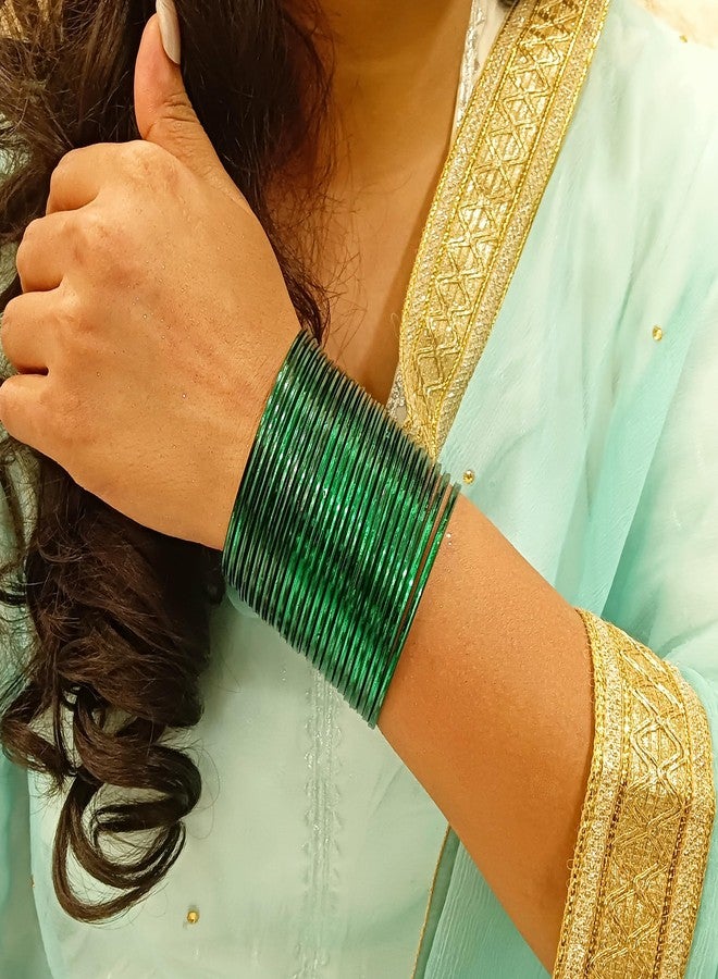 Efulgenz Metal Bangles for Women - Indian Jewelry Wedding Set, Plain Glossy Alloy Bracelets, Bollywood Fashion Costume Accessories, 2-6, Metal - Image 4