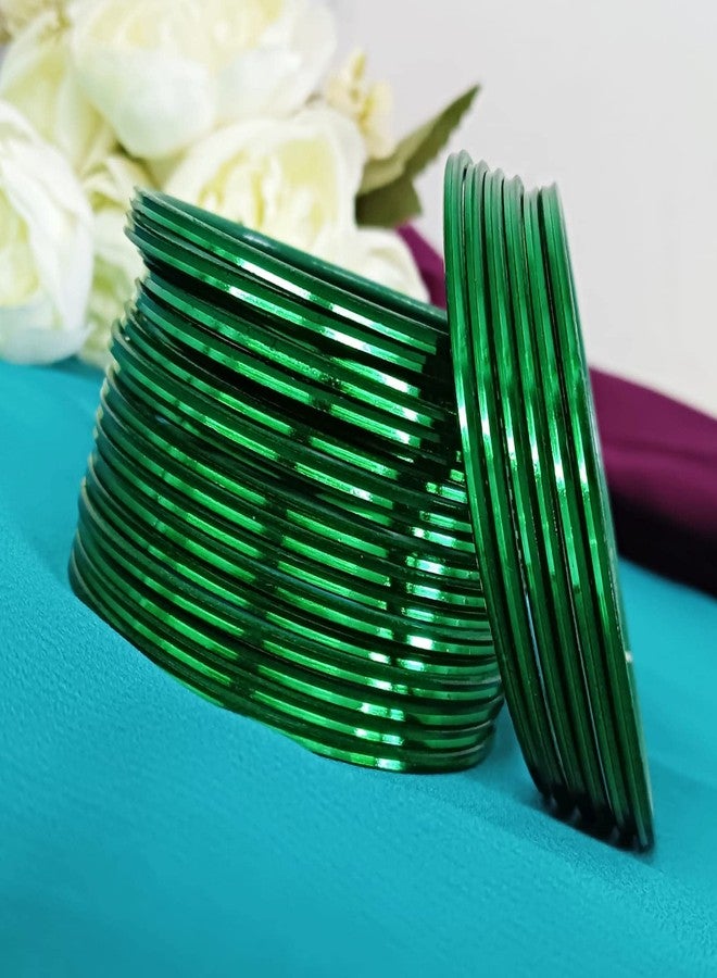 Efulgenz Metal Bangles for Women - Indian Jewelry Wedding Set, Plain Glossy Alloy Bracelets, Bollywood Fashion Costume Accessories, 2-6, Metal - Image 2