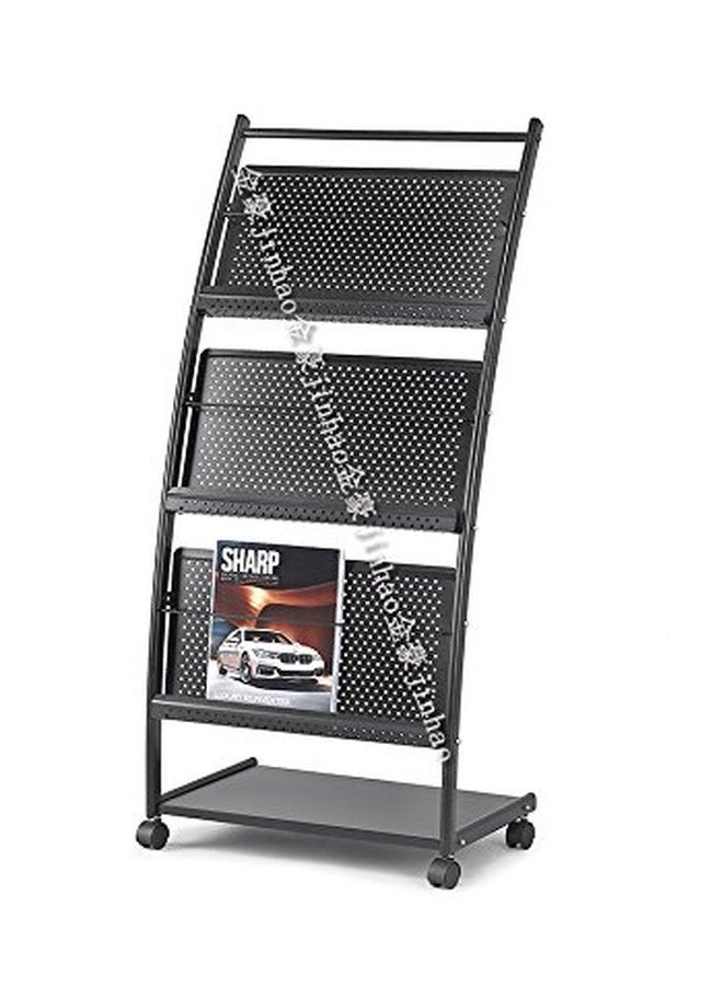 ABAJ A4 Metal Catalogue Stand,Magazine Stand, Portable Brochure Stand, Leaflet Stand, Literature Rack, Folding Magazine Holder,Floor Standing Magazine Holder Rack, Display Stand for Office -1602 - Image 1