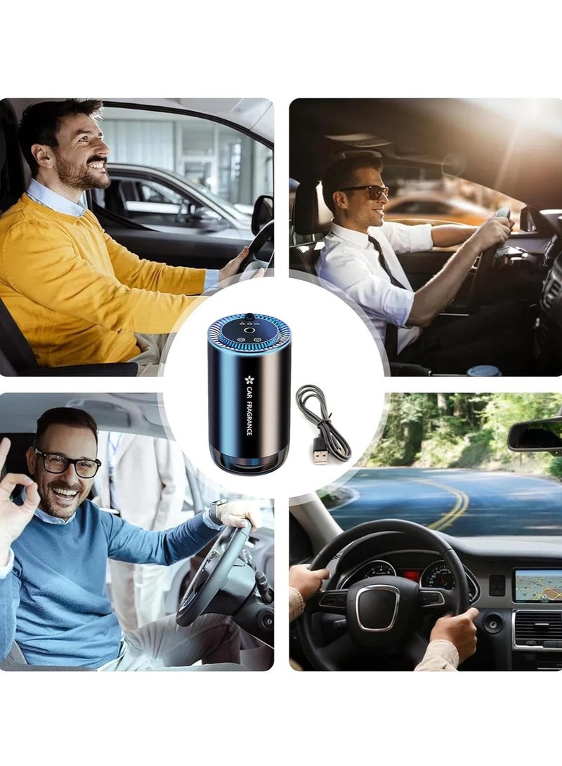 Car Diffuser Smart Car Air Freshener USB Rechargeable Mini Portable Diffuser with 7 LED Color Changing Light and Auto-Off Safety Switch for Car Home Office Bedroom - Image 4