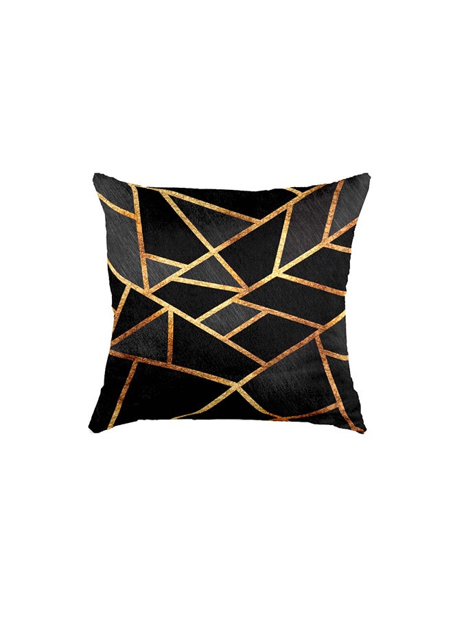RIZARIES SuperSoft Black & Gold Stone Throw Cushion  - Image 2