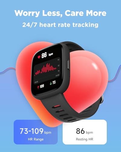 BIGGERFIVE Smart Watch for Kids, 1.8" Fitness Tracker Watch Pedometer, Heart Rate, IP68 Waterproof, Sleep Monitor, Calorie Step Counter, 5 Puzzle Games with/Without APP for Girls Boys Teens 5-16 - Image 5