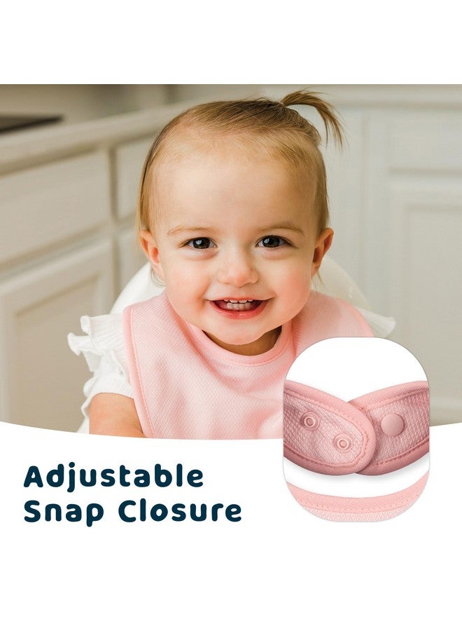 Tiny Twinkle Baby Feeding Bibs 8 Pack - Waterproof And Absorbent Infant Drool And Feeding Baby Bibs (Girl Set 8-Pack) - Image 2