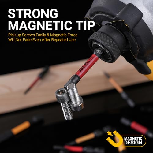 TGFTGF Impact Hex Head Allen Wrench Drill Bit Set, 24PCS, 4-inch (Metric & SAE), Premium S2 Steel 1/4" Hex-Shank Hex Bit Set, CNC Machined Magnetic Screwdriver Bit Set, Storage Box, Automotive Home - Image 5