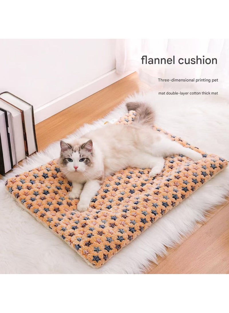 Goolsky حصيرة سرير الحيوانات الأليفة الفخمة - راحة الربيع والصيف للقطط والكلاب، فراش ناعم - Image 1