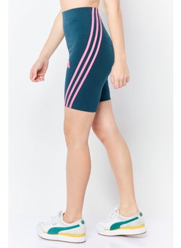 Adidas Women Sportswear Fit Pull On Training Short, Teal Blue  - Image 3