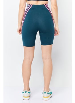 Adidas Women Sportswear Fit Pull On Training Short, Teal Blue  - Image 4