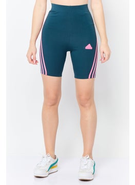 Adidas Women Sportswear Fit Pull On Training Short, Teal Blue  - Image 1