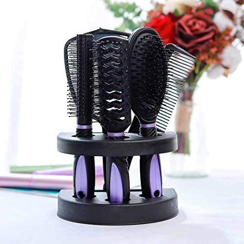 Zoestar 5Pcs Hair Brush and Comb Set for Women and Men (A-Purple) - Image 1