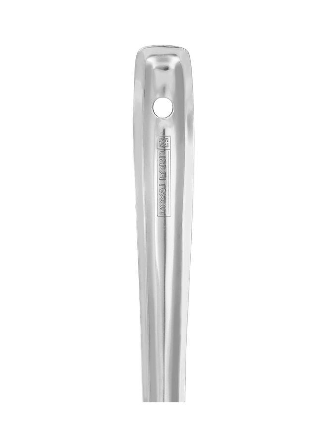 Royalford Stainless Steel Basting Skimmer Ideal For Cooking And Serving Food Premium-Quality Skimmer Food-Grade Elegant And Lightweight Design Silver 32.5cm - Image 3