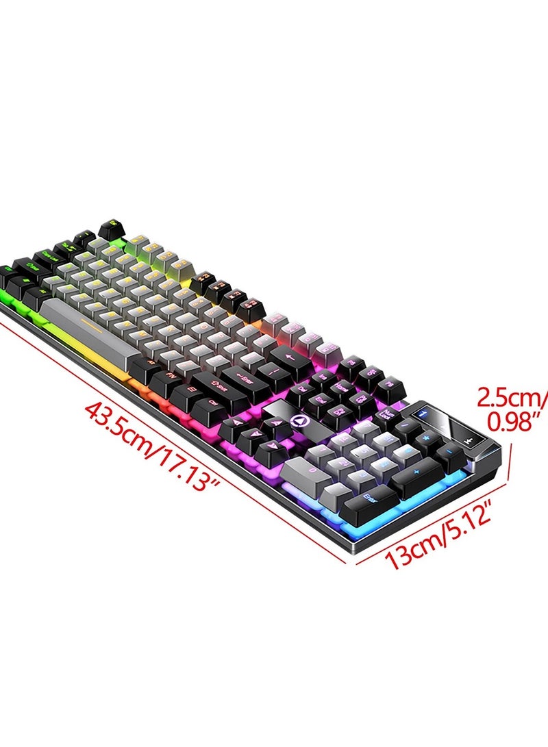 LOOPITYS Floating Gaming Keyboard RGB Backlit Keyboard USB Wired Mechanical Keyboard Ergonomic Portable Keyboard for Computer Laptop Light Up Keyboard Cool Gaming Accessories - Image 4