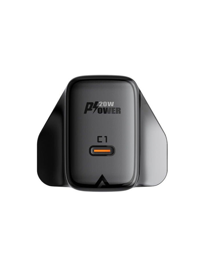 ACEFAST A4 wall charger, single USB-C PD3.0 20W output, UK plug, support most fast charging protocols - Image 2