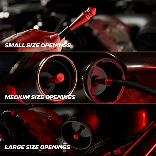 AutoLine Pro Premium Cone and Plugs 2-in-1 Adapters | for Automotive Smoke Machine Leak Testing | Cone & Cap Plugs Function | CarbonNitrile™ | Patented Design. - Image 4