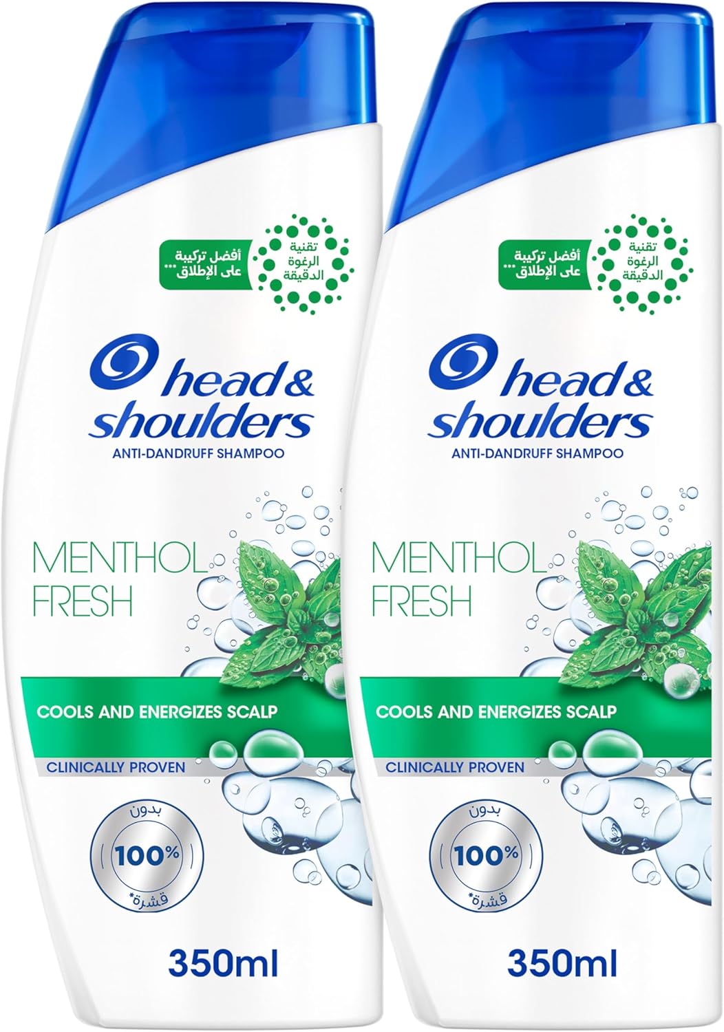 Head & Shoulders Menthol Fresh Anti-Dandruff Shampoo, 350ml + 350ml