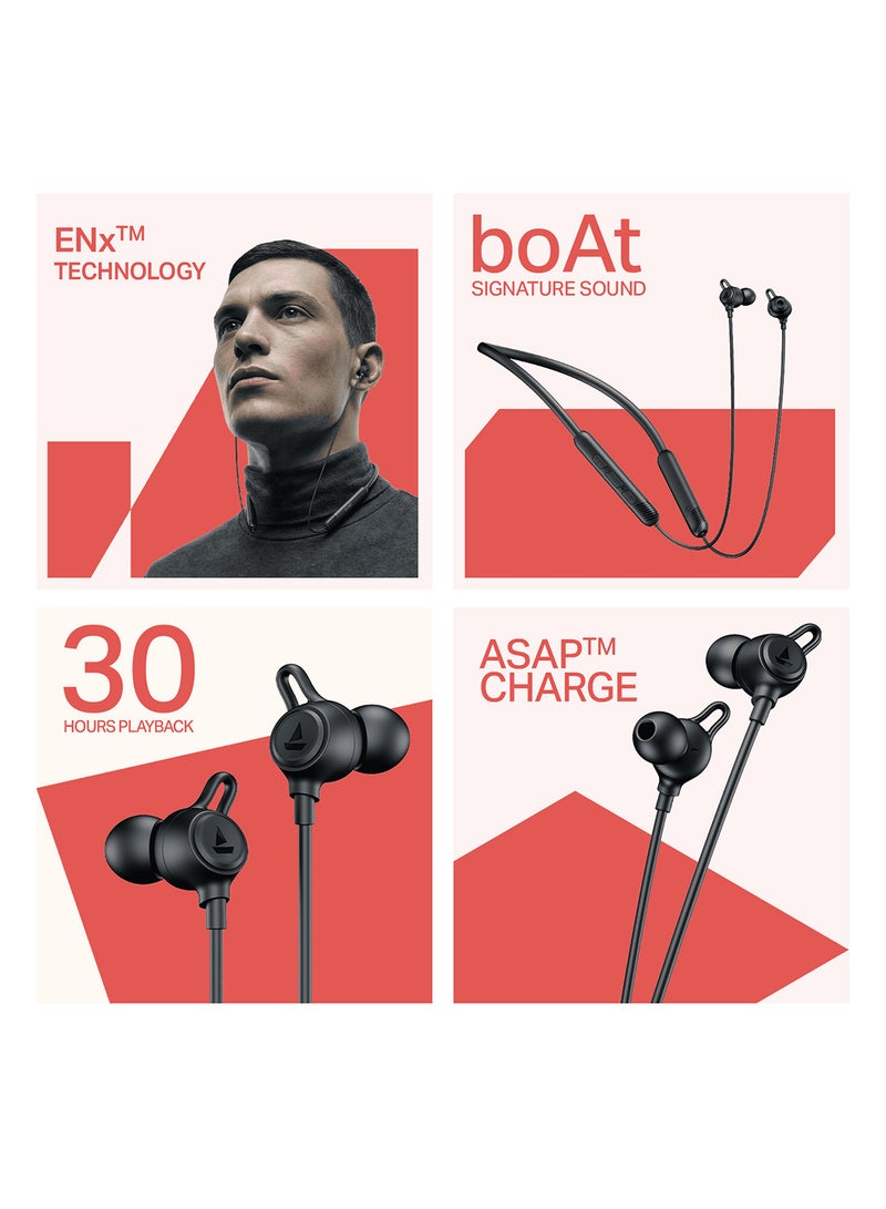 بوات سماعة بلوتوث روكزر سترايف، اقتران مزدوج، بطارية 30 ساعة، تقنية ENx وشحن ASAP - Image 2