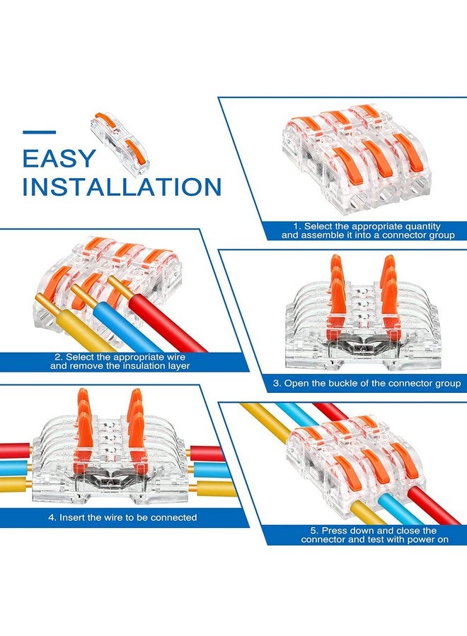 Serplex® 34pcs Wire Connector Cable Connector Compact Single Wire Connectors Assortment Splicing Connectors Lever Wire Connectors Terminal for 28-12 AWG, Soft and Hard Wire Universal (SPL-1) - Image 5