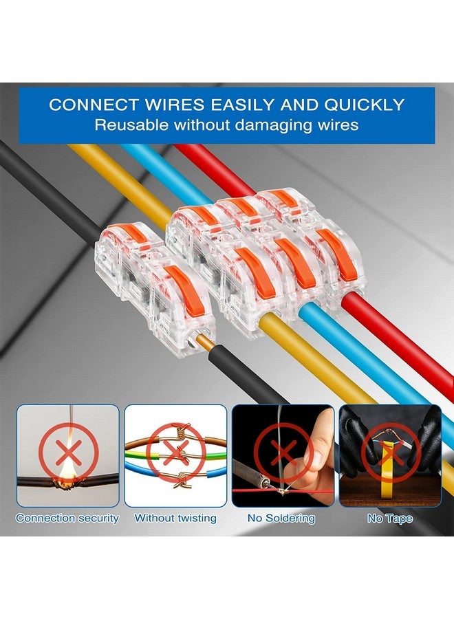 Serplex® 34pcs Wire Connector Cable Connector Compact Single Wire Connectors Assortment Splicing Connectors Lever Wire Connectors Terminal for 28-12 AWG, Soft and Hard Wire Universal (SPL-1) - Image 4