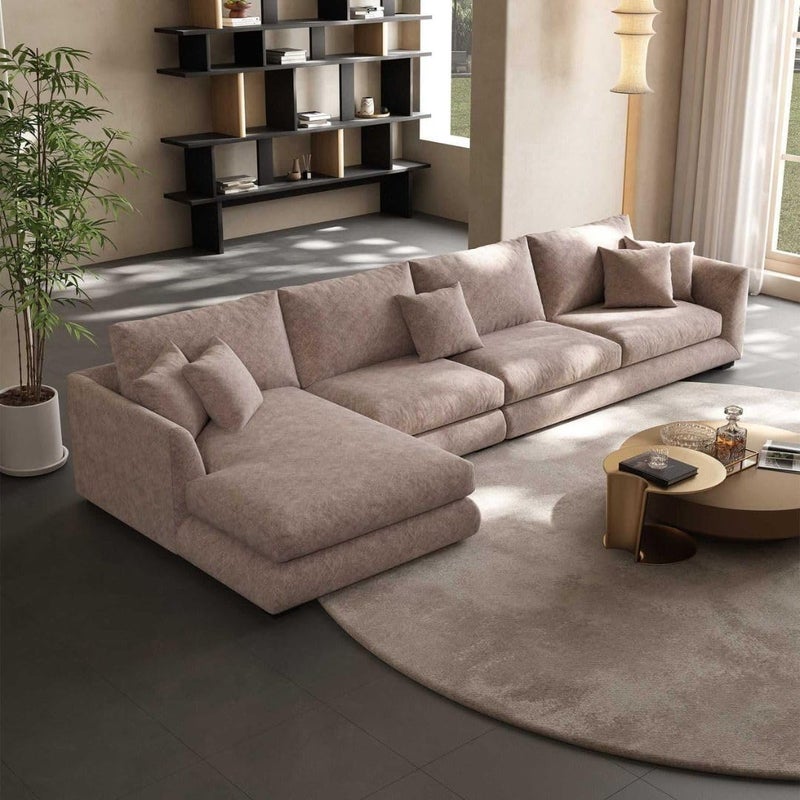 Comfynest L-Shape Modular Fabric Sectional Sofa - Image 5