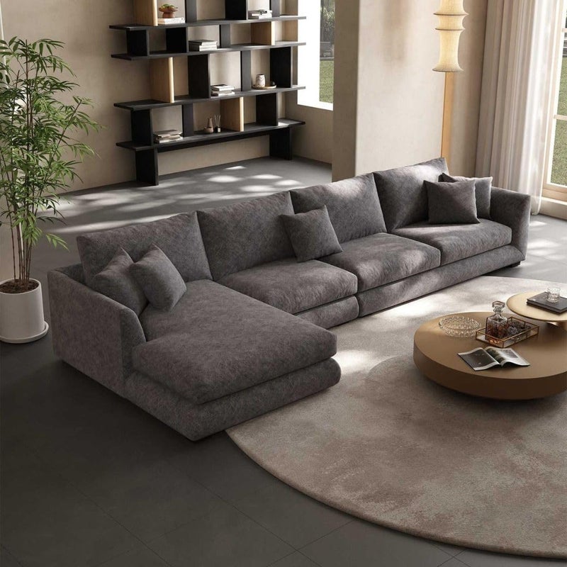 Comfynest L-Shape Modular Fabric Sectional Sofa - Image 1