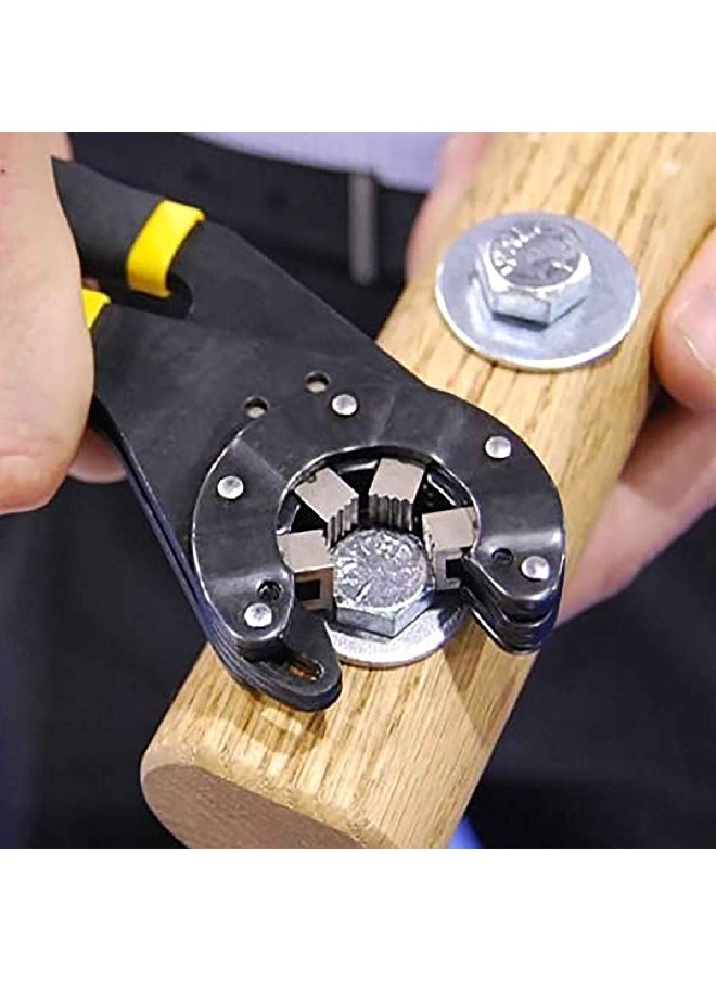Durable with Strong Grip Bionic Grip Adjustable Wrench Black 8 Inch BG8-01R-01