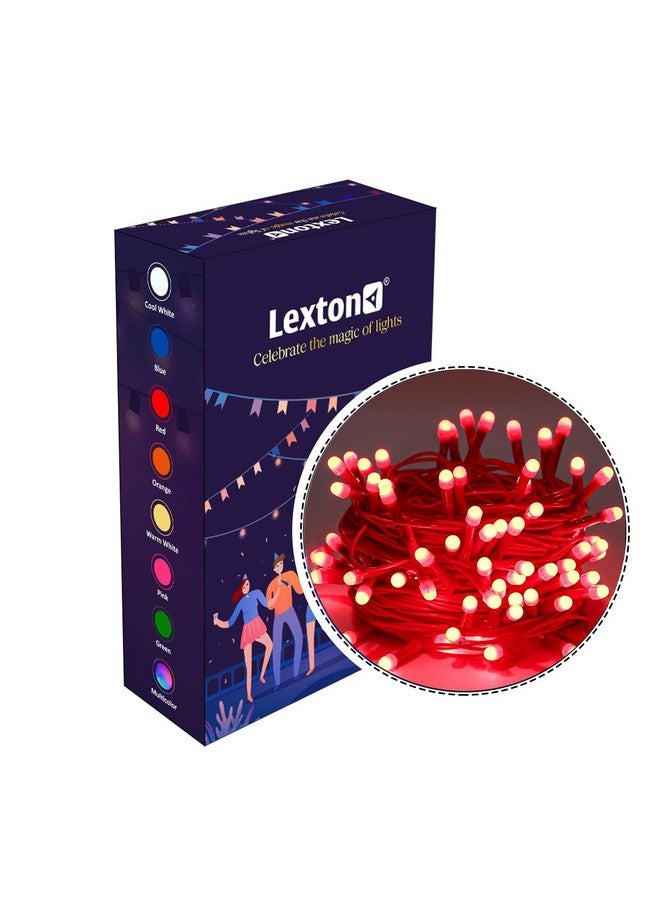 Lexton 40 LED Power Pixel Serial String/Fairy Light | Plug Sourced | Suitable for Home & Outdoor Decoration, Diwali, Christmas, Ramadan, Wedding, Party, Festival (Pack of 1, Red) - Image 2