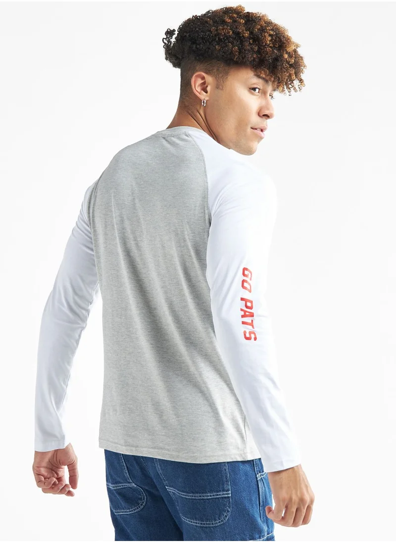 فاف Slogan Crew Neck T-Shirt