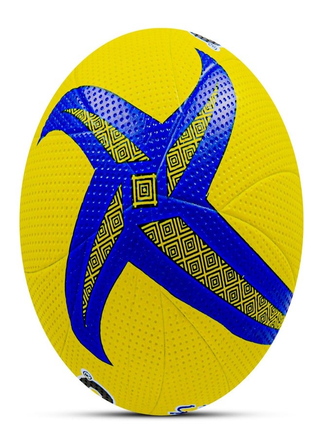 Synco Smash Rubber Moulded Indoor/Outdoor Volleyball - Yellow, Size: 4 (Suitable for Practice/Match/Beach) - Image 2