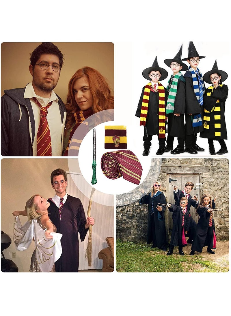 YelaJoy Compatible for 6 Piece Harry Potter COS Performing Set, Harry Potter Ravenclaw Deluxe Robe Childs Costume with Wand Tie Scarf,Costume for Harry Potter Fans Cosplay Gifts Accessory-M  - Image 4