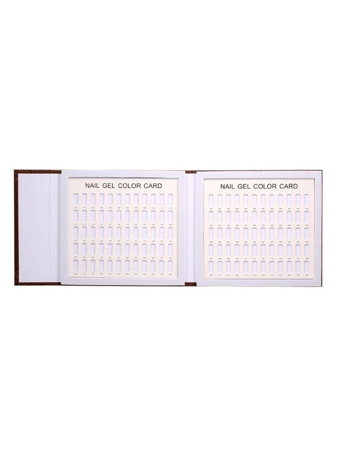 نيبمينينت DIY Art 120 Nail Colour Display Book White/Beige/Brown