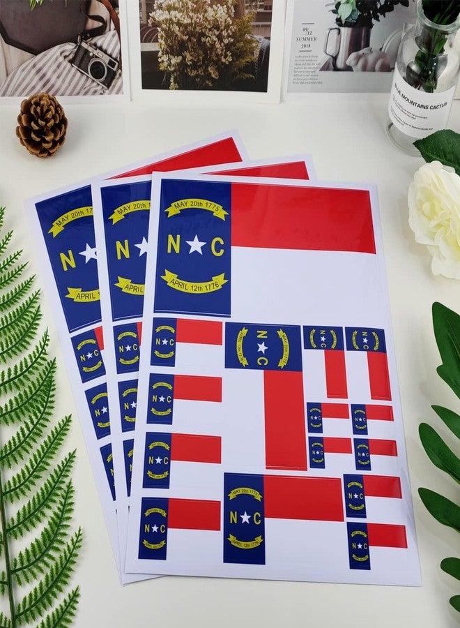 QQSD North Carolina Flag Sticker Decal in Multiple Sizes, 3 Pack, 11.7 x 8.3 Inches - Image 3