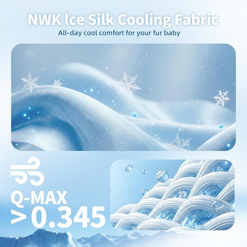إن دابليو كيه وسادة تبريد للحيوانات الأليفة من نوع NWK Q-Max، مصنوعة من قماش خاص للكلاب والقطط (لون أخضر فاكهة، حجم صغير) - Image 5