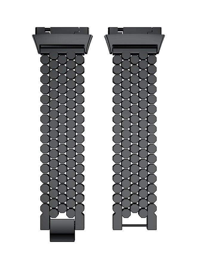 ISank Replacement Bracelet Strap For Fitbit Ionic Black - Image 2