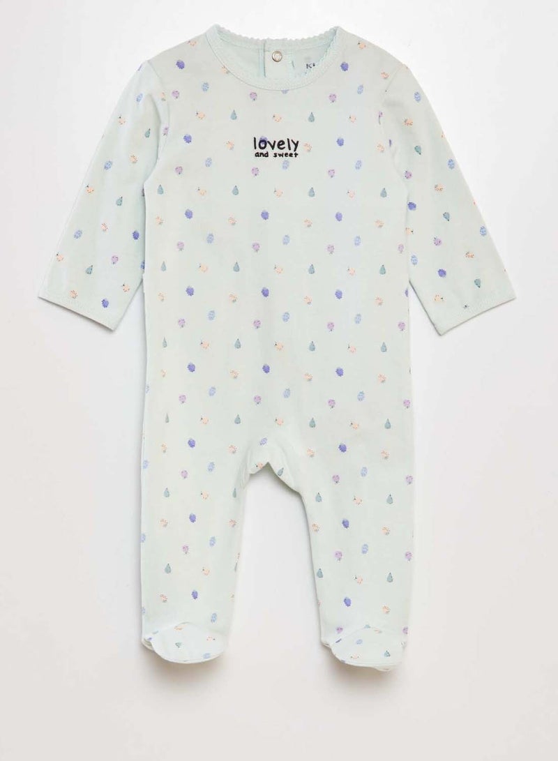 Kiabi cotton-sleepsuit-pyjamas-blue-1 - Image 1
