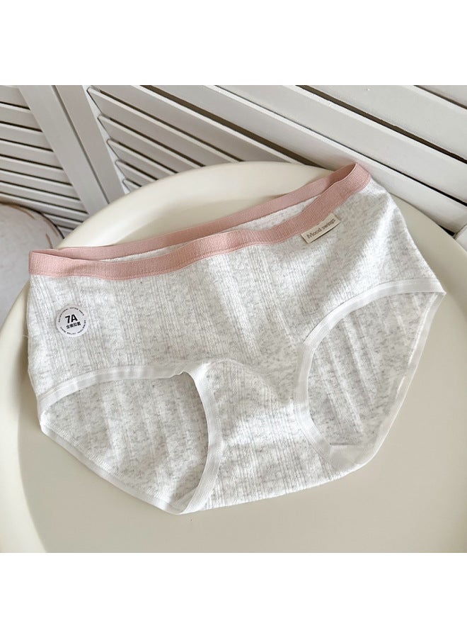 New Women's Pure Cotton Underwear Briefs Antibacterial Cotton Crotch Seamless Mid-waist Large Size Fat MM Girls Underwear