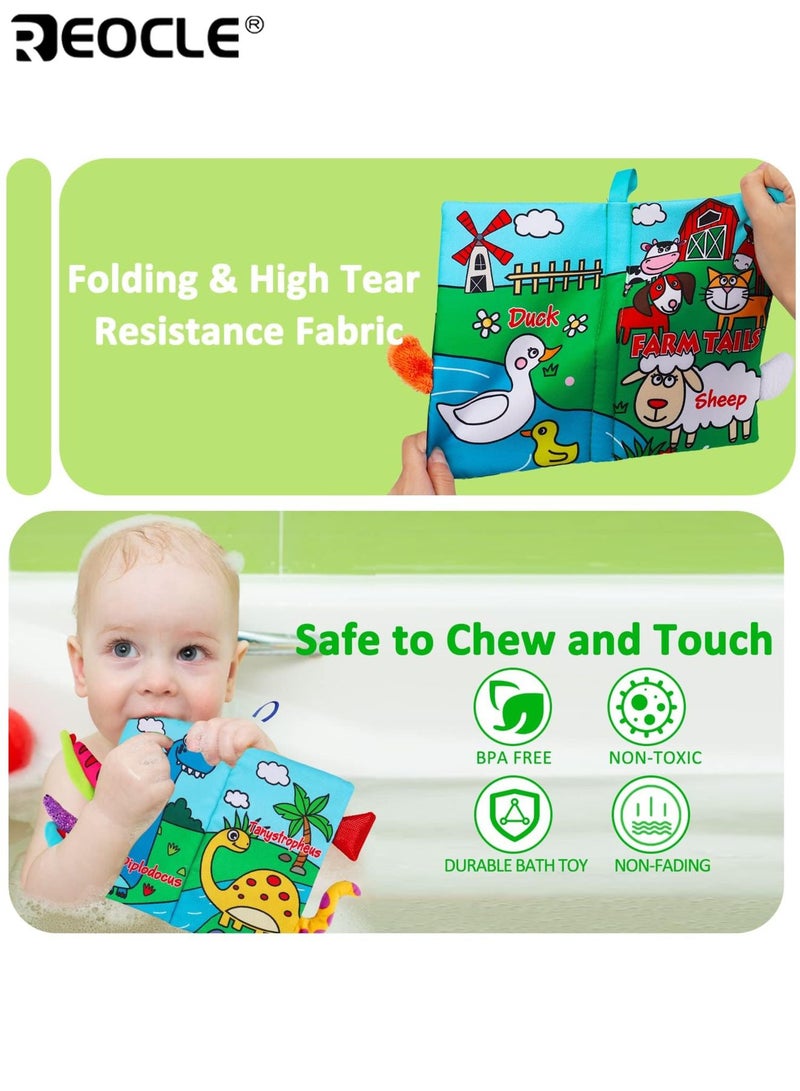 REOCLE 2PCS High Contrast Crinkle Baby Book Interactive Sensory Baby Toy Book Touch Feel Infant Book with Soft Texture for Newborn Development Car Seat Travel Essentials Suitable for 0-12 Months Babies Newborn Gift - Image 4
