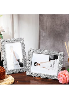 Generic Enhance Your Cherished Moments with a Set of 2 Rhinestone Crystal Picture Frames - Ideal for Weddings, Birthdays, and Special Occasions  - Image 2