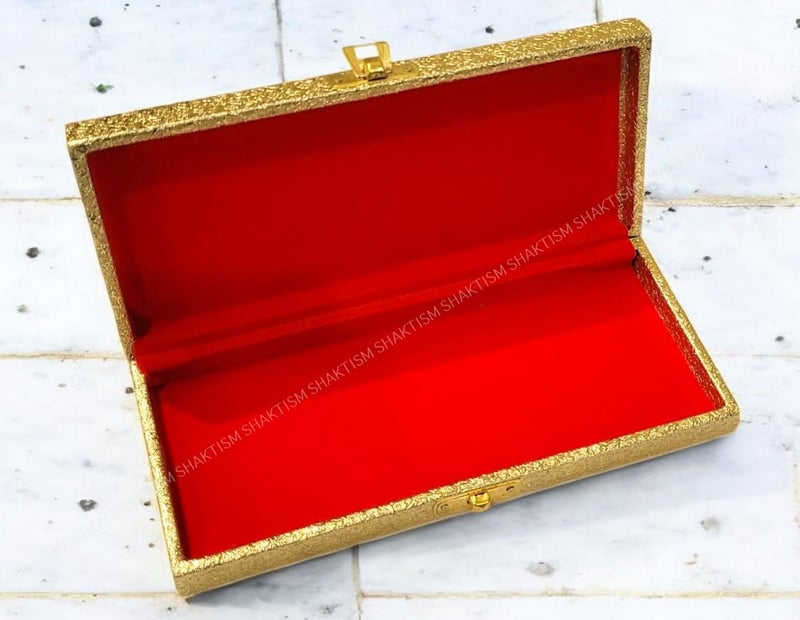 SHAKTISM Decorative and Attractive Box Cash Box, Shagun, Jewellery Money Envelop Wedding, Gift, Bangel box (Pack of 1Pc) (Golden Flower) - Image 3